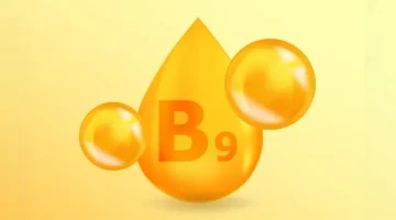 Projekt kropli witaminy B9 jako kwasu foliowego, przedstawiony w formie ilustracji 3D