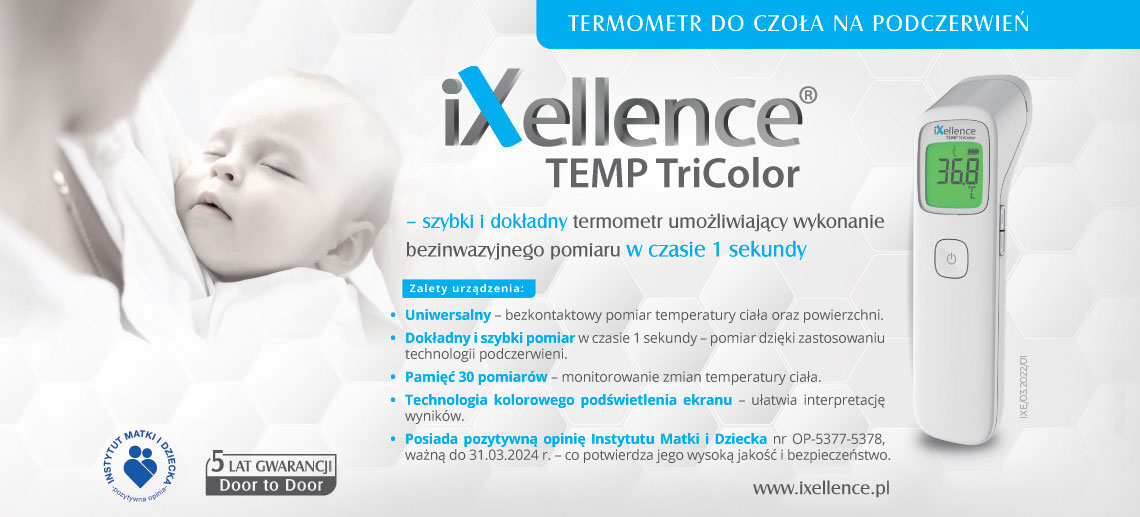 Termometr bezdotykowy iXellence TEMP TriColor