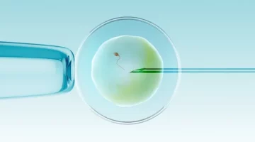 Ilustracja 3D przedstawiająca sztuczne zapłodnienie in vitro