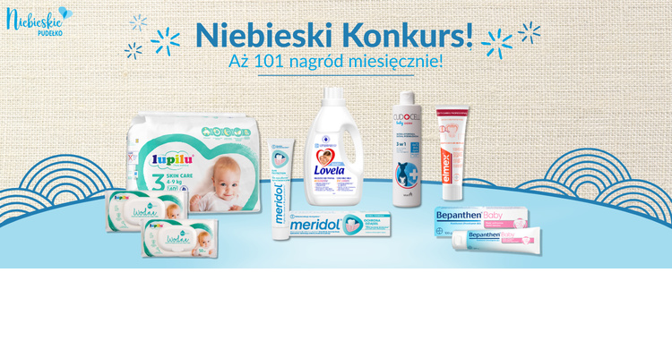 Zdjecie produktów do wygrania w Niebieskim Konkursie - edycja 2026