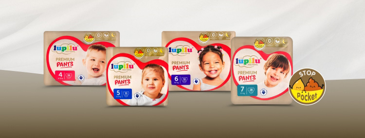 Pantsy Lupilu Premium z kupko-kieszonką Stop Pocket